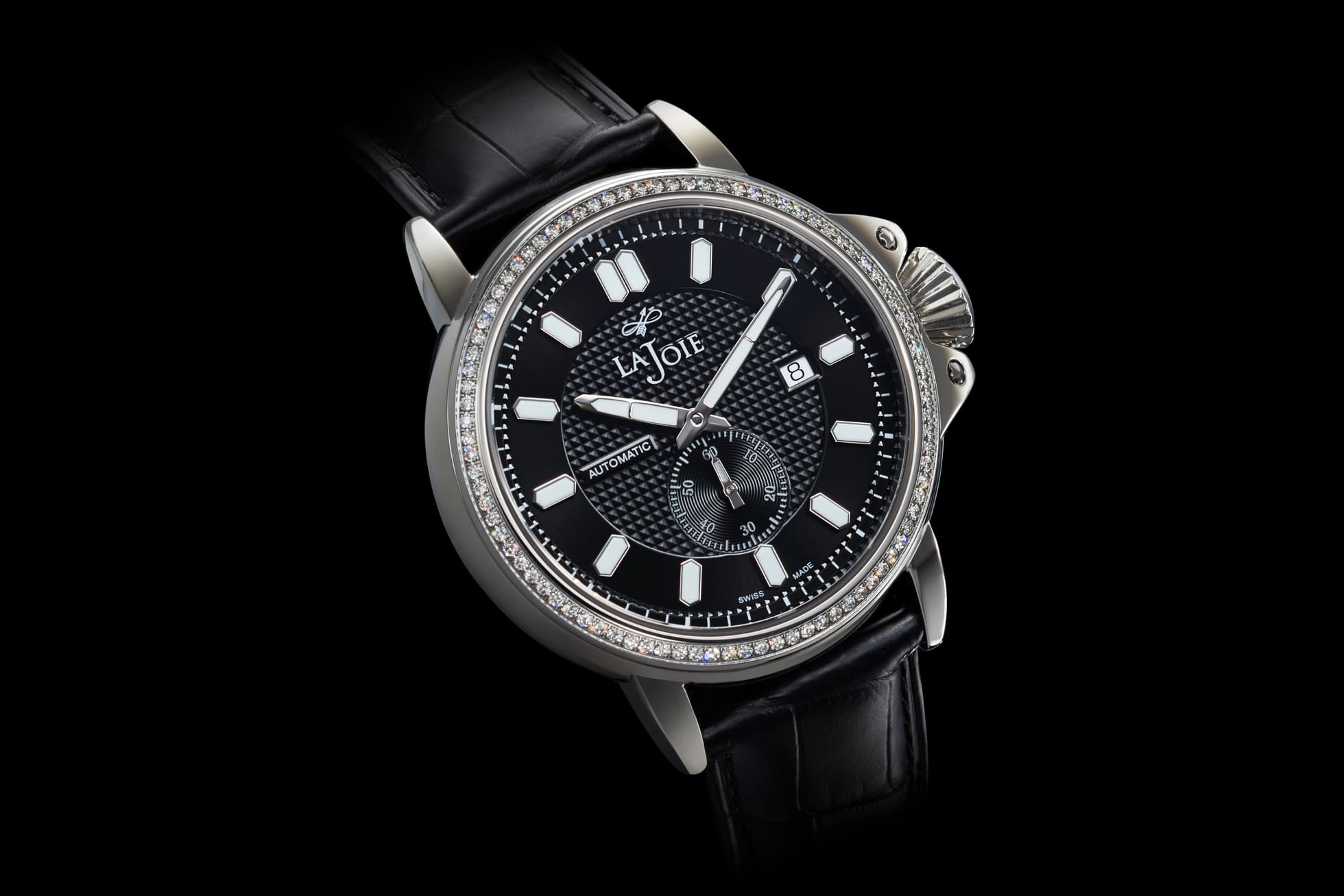 Black in Case B + Black Leather Strap