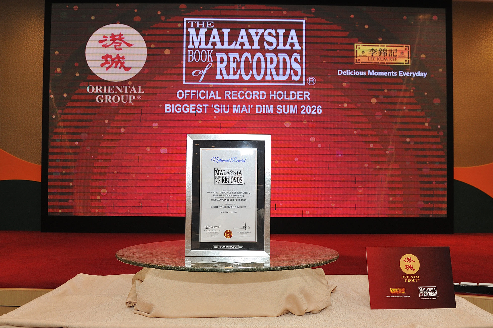 Record-Breaking Feat: The Oriental Group Recognised for Largest Siu Mai